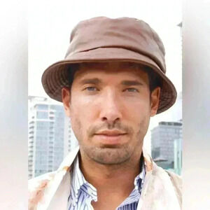 90's/2000 Leather Bucket Hat Brown Turtle K size m/L